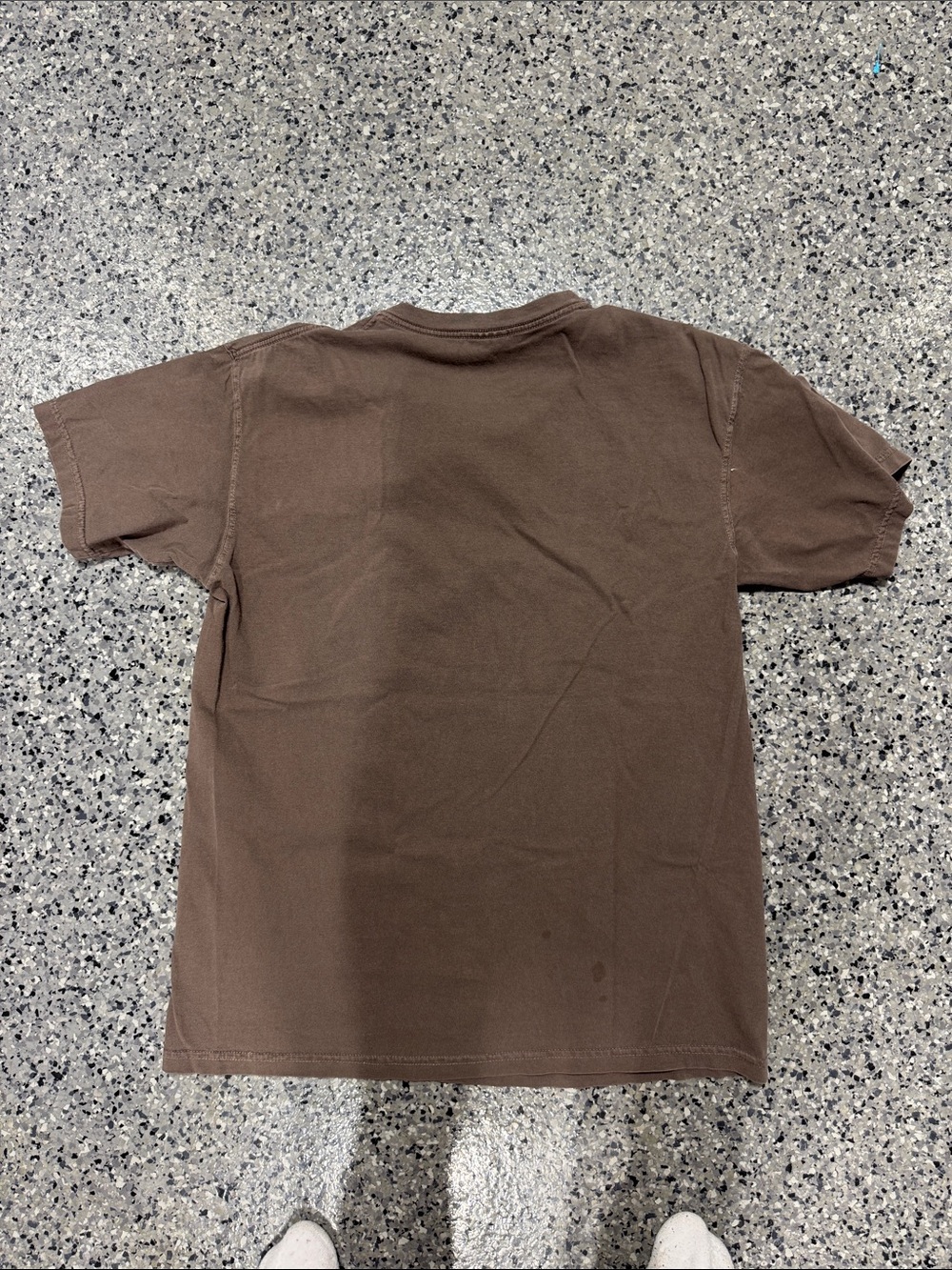 Comfort Colors Brown Tee with Yellow Chest Logo - Picture 4 of 5